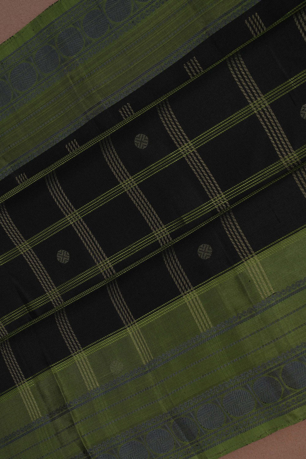 Image of Kanchipuram Silk Black Saree